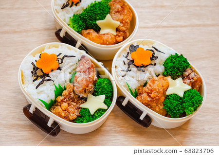 Multiple hand-made fried lunch boxes Multiple hand-made fried lunch boxes 68823706