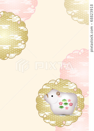 Japanese New Year's card Zodiac background Japanese New Year's card Zodiac background 68823918