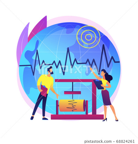 Seismology abstract concept vector illustration. 68824261