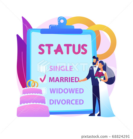 Marital status abstract concept vector illustration. 68824291