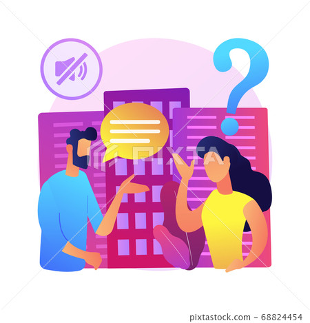 Deafness and hearing loss abstract concept vector illustration. 68824454
