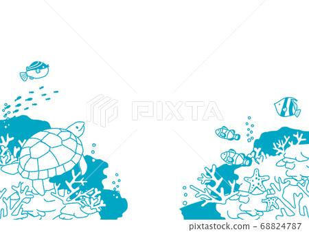 Seabed fish illustration background illustration Seabed fish illustration background illustration 68824787