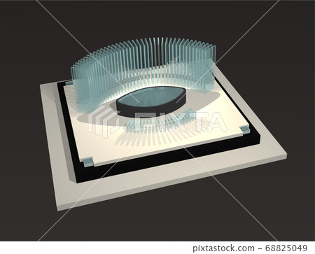 3d rendering of an acrylic tabletop display stage 68825049