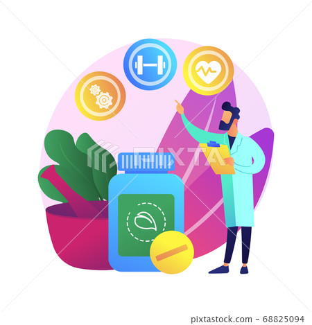 Holistic medicine abstract concept vector illustration. 68825094