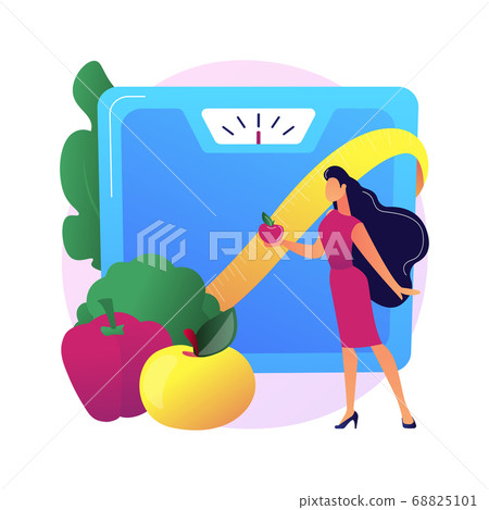 Keep a healthy diet abstract concept vector illustration. 68825101