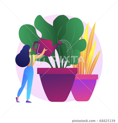 Home gardening abstract concept vector illustration. 68825139
