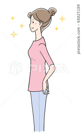 A woman who succeeded in dieting 68825189