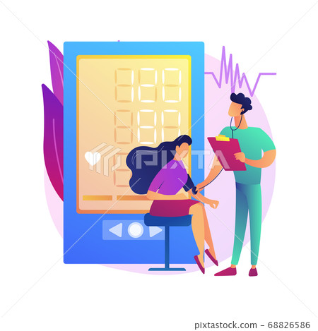 Blood pressure screening abstract concept vector illustration. 68826586