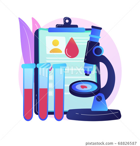 Blood testing abstract concept vector illustration. 68826587
