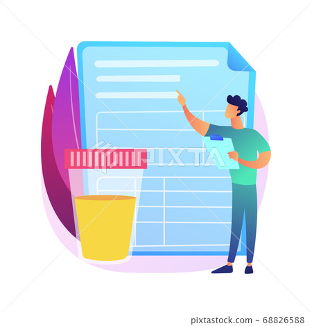 Urinalysis abstract concept vector illustration. 68826588