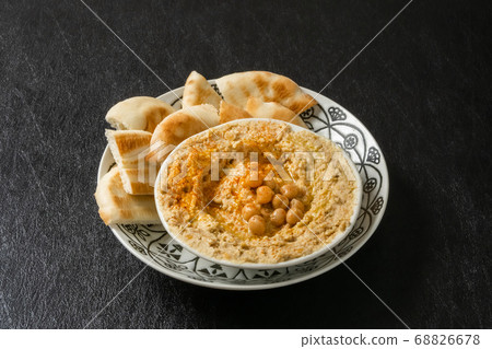 Hummus Middle Eastern food chickpeas and olive oil sauce (hummus) Hummus Middle Eastern food chickpeas and olive oil sauce (hummus) 68826678