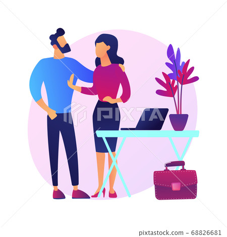 Sexual harassment abstract concept vector illustration. 68826681