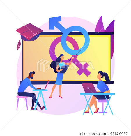 Sexual education abstract concept vector illustration. 68826682