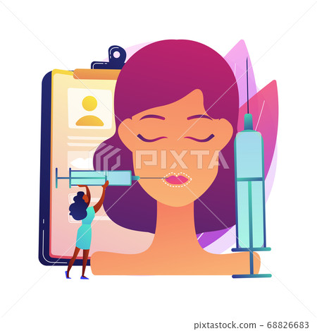 Lip injections abstract concept vector illustration. Lip injections abstract concept vector illustration. 68826683