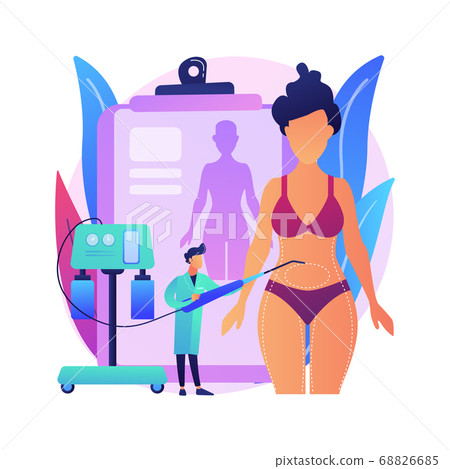 Liposuction abstract concept vector illustration. Liposuction abstract concept vector illustration. 68826685