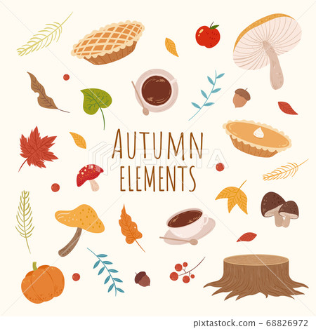 Set of autumn elements 68826972