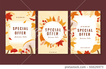 Autumn sale cover design 68826973