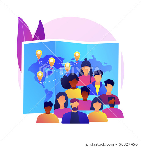 International migration abstract concept vector illustration. International migration abstract concept vector illustration. 68827456