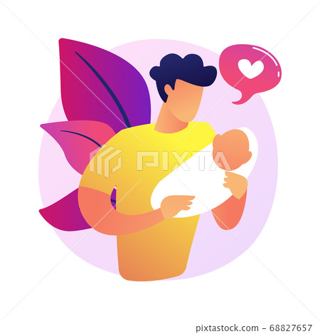 Fatherhood care abstract concept vector illustration. 68827657