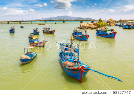 Fishing boats in Nha Trang, Vietnam 68827747