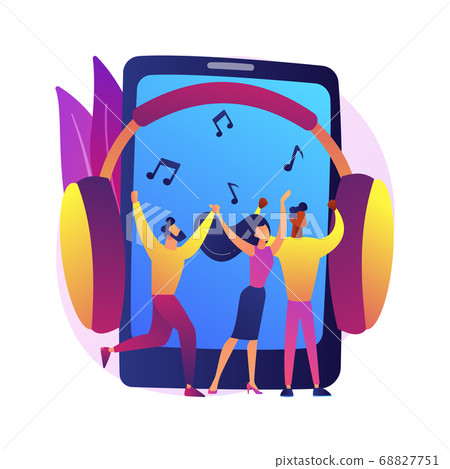 Music playback abstract concept vector illustration. Music playback abstract concept vector illustration. 68827751