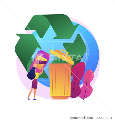 Zero waste technology abstract concept vector illustration. 68829024