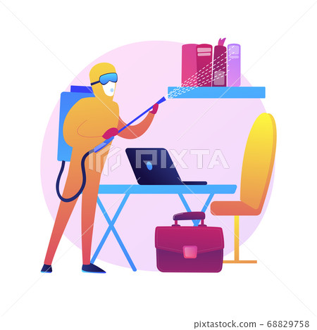 Office disinfection service abstract concept vector illustration. 68829758