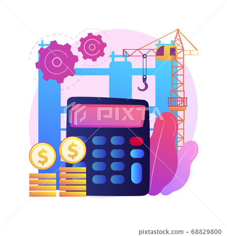 Construction costs abstract concept vector illustration. Construction costs abstract concept vector illustration. 68829800