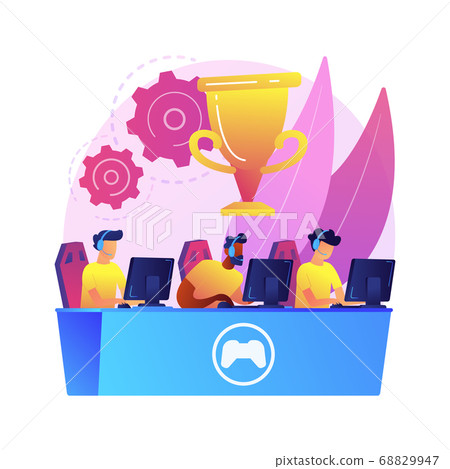 Cybersport team abstract concept vector illustration. Cybersport team abstract concept vector illustration. 68829947