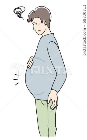 Man suffering from obesity Man suffering from obesity 68830813