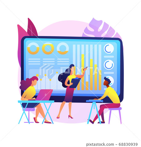 Digital presentation abstract concept vector illustration. 68830939