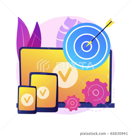 Multi-device targeting abstract concept vector illustration. 68830941