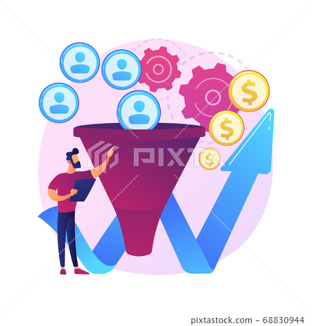 Conversion rate optimization abstract concept... - Stock Illustration ...