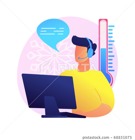 Cold calling abstract concept vector illustration. 68831073