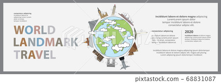 The World tourism day Banner, Billboard Design Template Vector Illustration 68831087