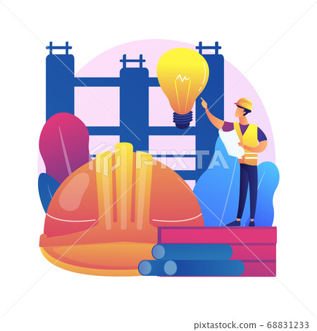 Innovative construction materials abstract concept vector illustration. 68831233