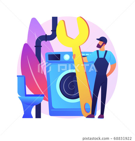 Plumber services abstract concept vector illustration. Plumber services abstract concept vector illustration. 68831922