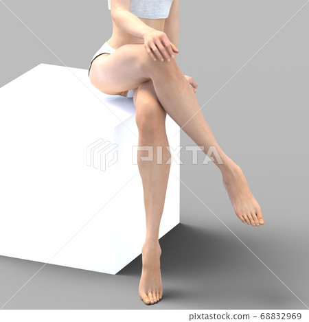 Beautiful female legs perming3DCG illustration material Beautiful female legs perming3DCG illustration material 68832969