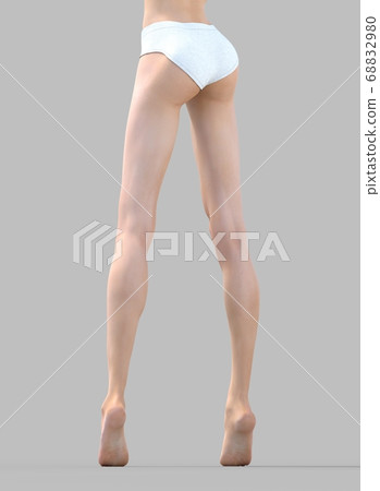 美麗的女性雙腿perming3DCG插圖素材 美麗的女性雙腿perming3DCG插圖素材 68832980