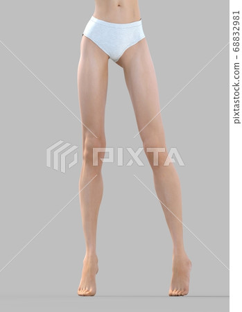 美麗的女性雙腿perming3DCG插圖素材 68832981
