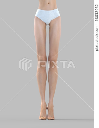Beautiful female legs perming3DCG illustration material 68832982