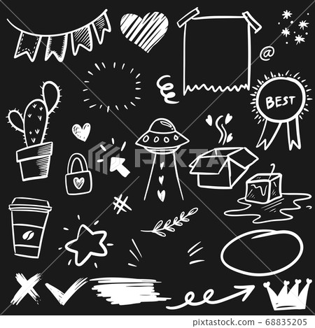 Hand drawn set elements, for concept design. Hand drawn set elements, for concept design. 68835205