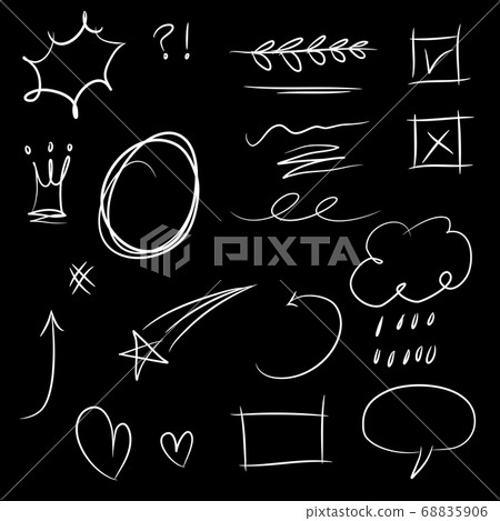 Hand drawn set elements. Arrow, heart, love, Hand drawn set elements. Arrow, heart, love, 68835906