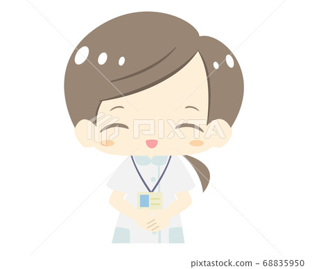 一個微笑的可愛護士上身版本的插圖 一個微笑的可愛護士上身版本的插圖 68835950