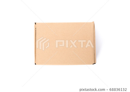 Eco - friendly carton box isolated on white Eco - friendly carton box isolated on white 68836132