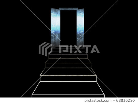 Abstract stairs and doors 68836250