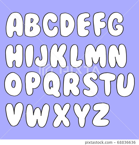 Hand drawn doodle font. Set of sketch alphabet. 68836636
