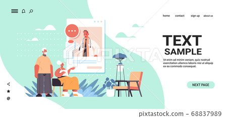 doctor in web browser window consulting senior patients online consultation healthcare service medicine doctor in web browser window consulting senior patients online consultation healthcare service medicine 68837989
