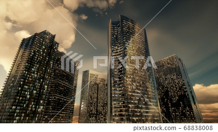 Skyscrapers or Modern Buildings in the City 68838008