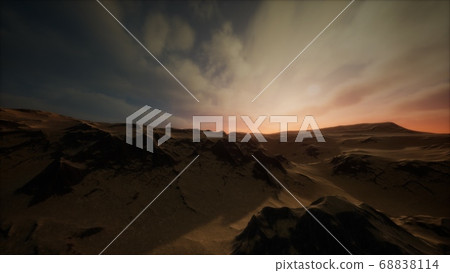 desert storm in sand desert 68838114